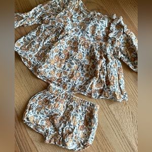 Rylee + Cru Quincy Linen Blend Top & Bloomers in Size 12-18M